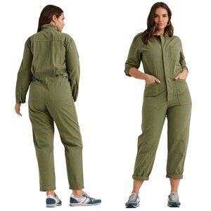 Lucky Brand NWT Surplus Boiler Coveralls Workwear Ripstop Cotton Tencel Size M
